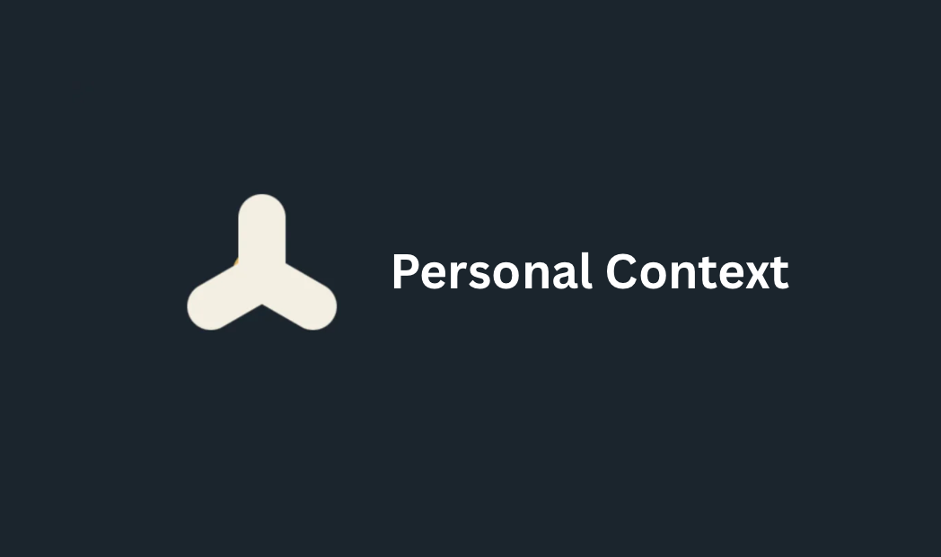 3 Point CruxAI logo featuring Personal Context text next to it